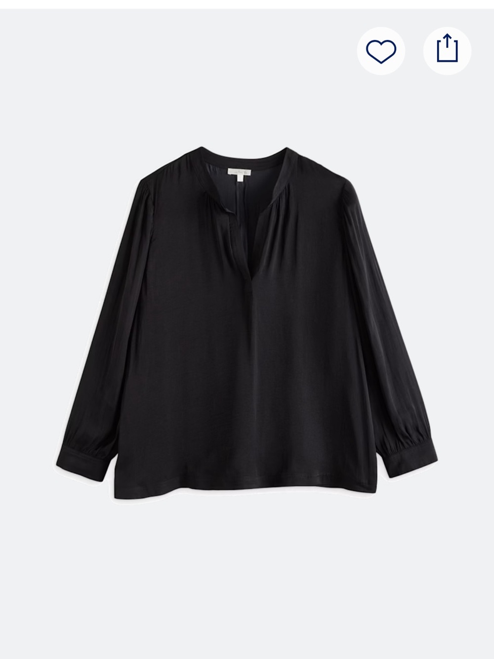 nine britton Black V-Neck Long Sleeve Blouse
